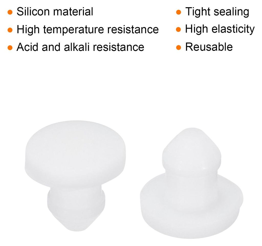 20 Stš¹ck Gummistopfen 4mm Silikon-Lochstopfen Wasserdicht Verschlussstopfen Silikonstopfen Stopper Steckdichtstopfen Flach Abdeckkappen fš¹r L...