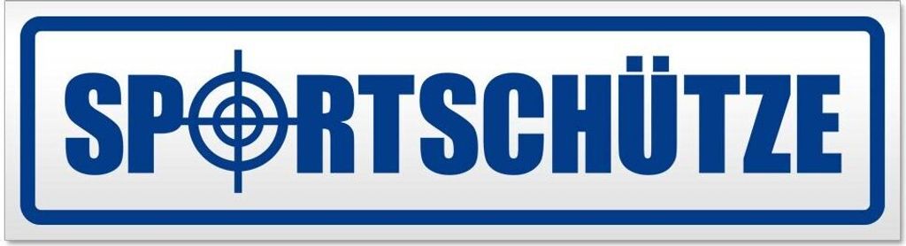 Kiwistar - Autoaufkleber - Verkehrsblau - 20 x 5,3 cm - Sportschütze - Hinweis Aufkleber Sticker für Auto, Kfz, Fahrrad, PKW, LKW