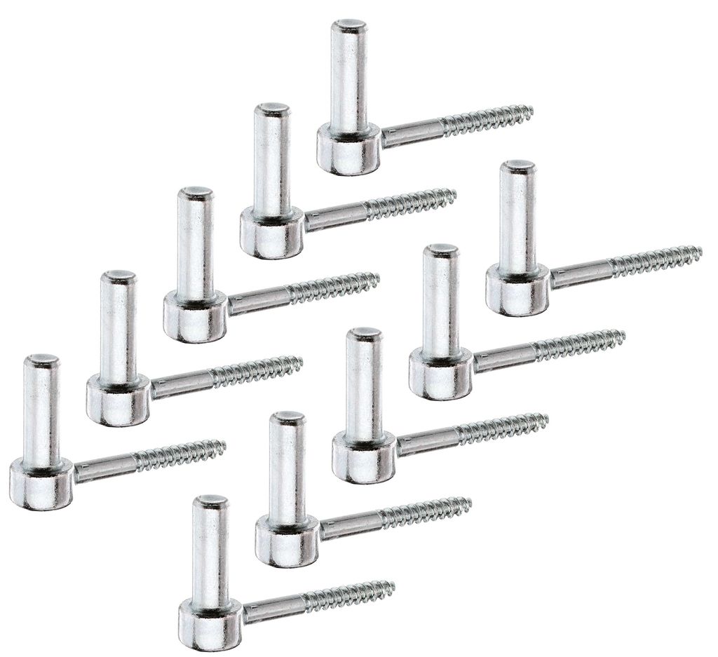 Alberts 10 x Kloben zum Einschrauben, 110 mm Länge, Dornmaß Ø16 mm, J-Haken, verzinkt