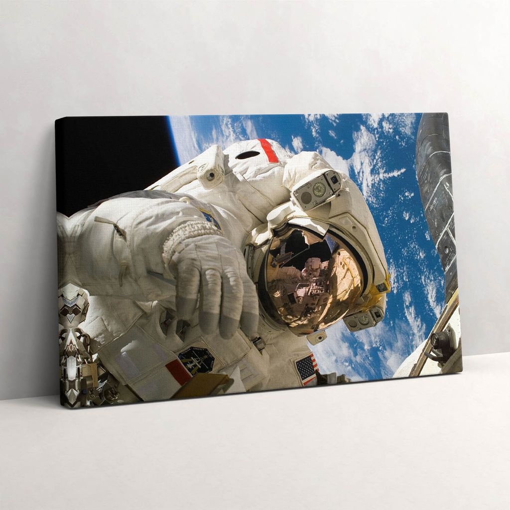 Amerikanischer Astronaut – Leinwandbild Wandbild – 30x20 cm – Leinwandbilder – Wandbilder – Schlafzimmer – Flur