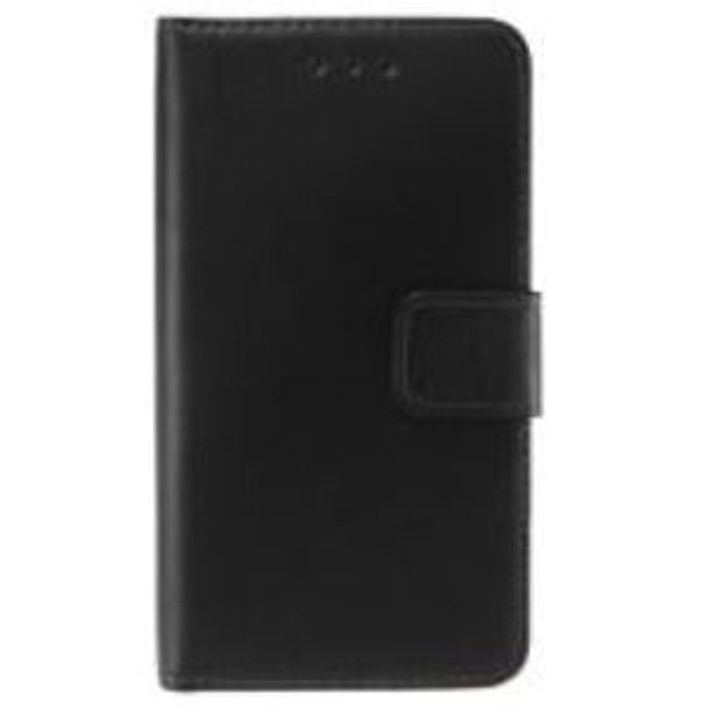 Leder Handyhülle für Samsung Galaxy J1 Schwarz Schutz Case Produktbild 
