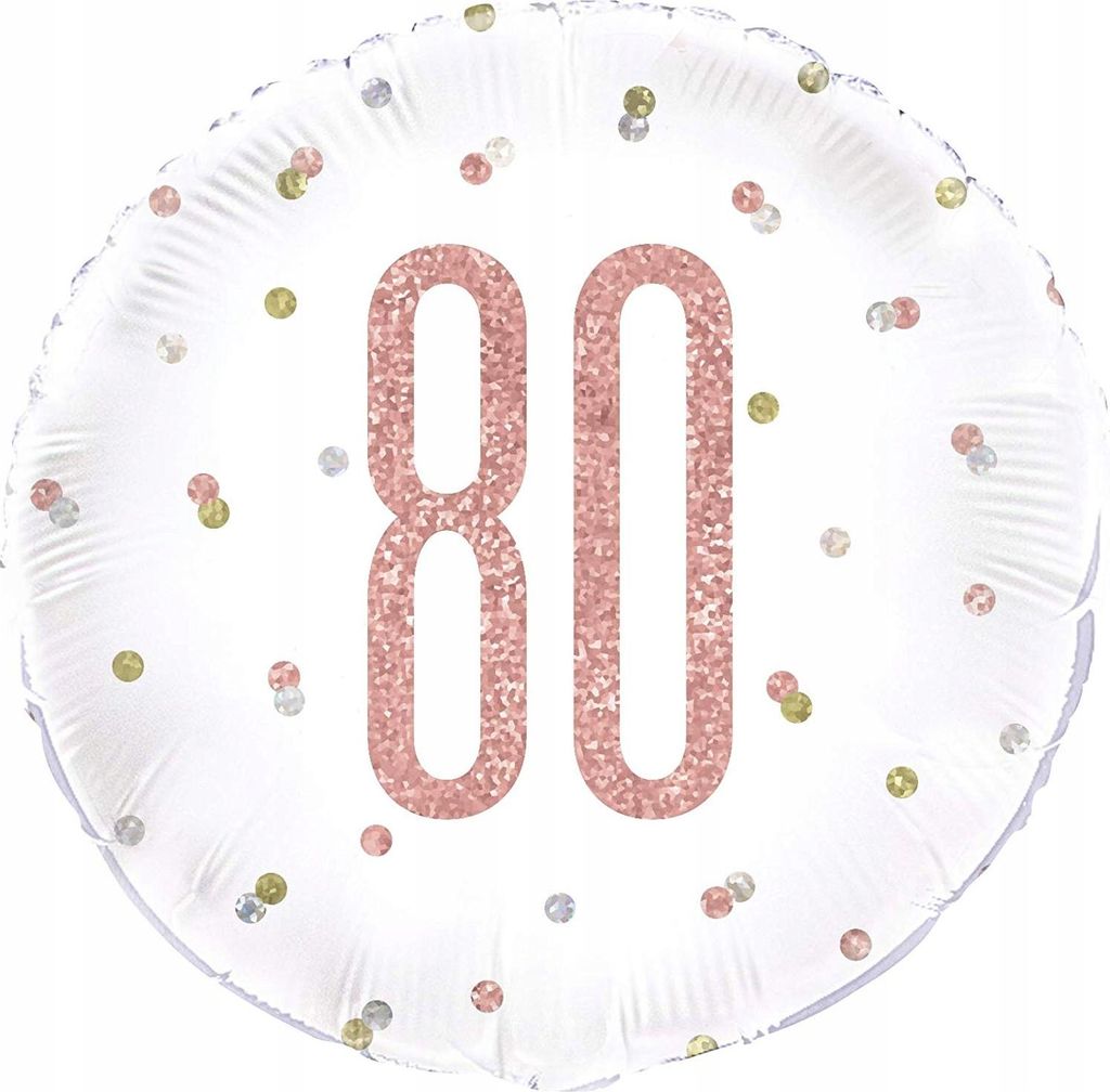 Folienballon zum 80. Geburtstag, 18 Zoll