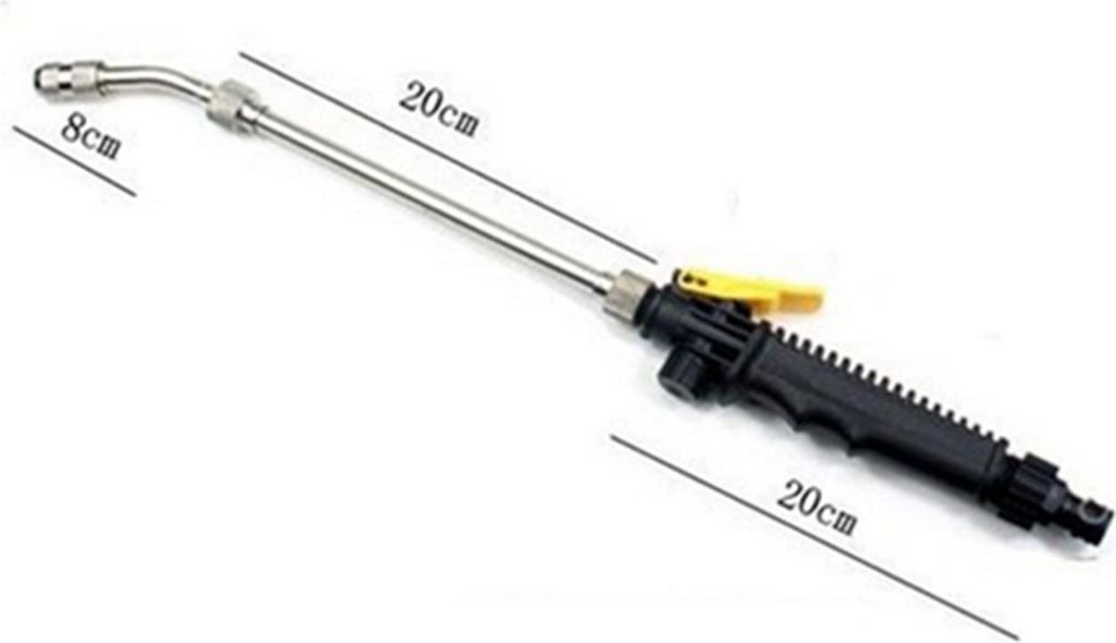 2-in-1-Hochdruckreiniger, verstellbare Düsen, abnehmbarer Schlauch, passend für Standard-Autowaschstab-Sprüher