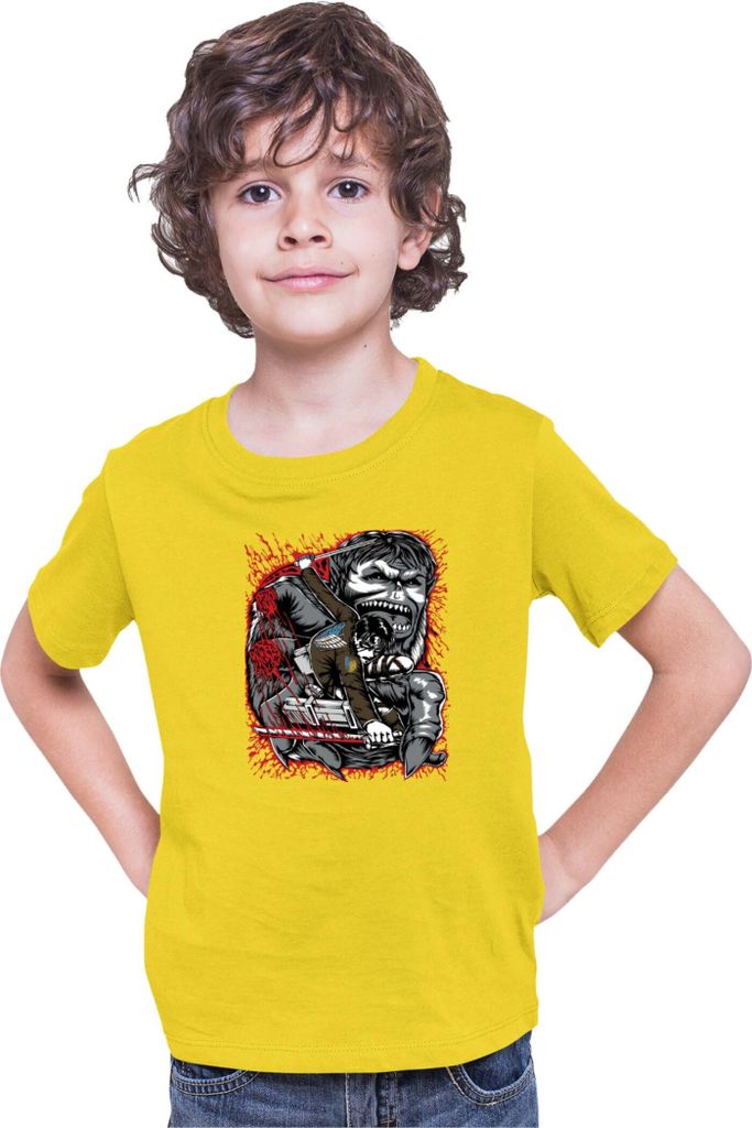 Kinder T-Shirt Japan Anime Manga Attack Anime On Titan Levi Ackerman 08 Levi Titan Pilot, 9-11 Jahr - 140 / Gelb