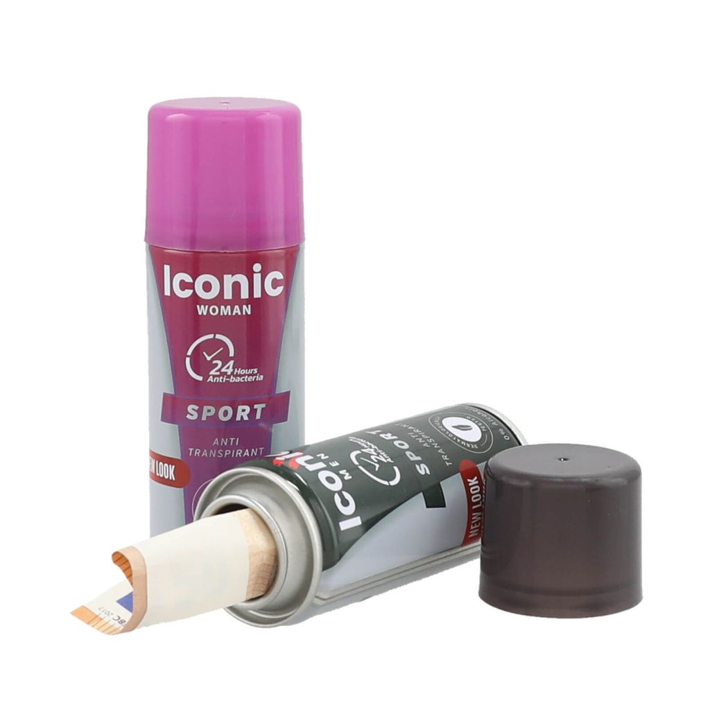 2er Set Geldversteck Metall Deo Dose Schwarz und Pink Geheimversteck Dosensafe Dosenversteck