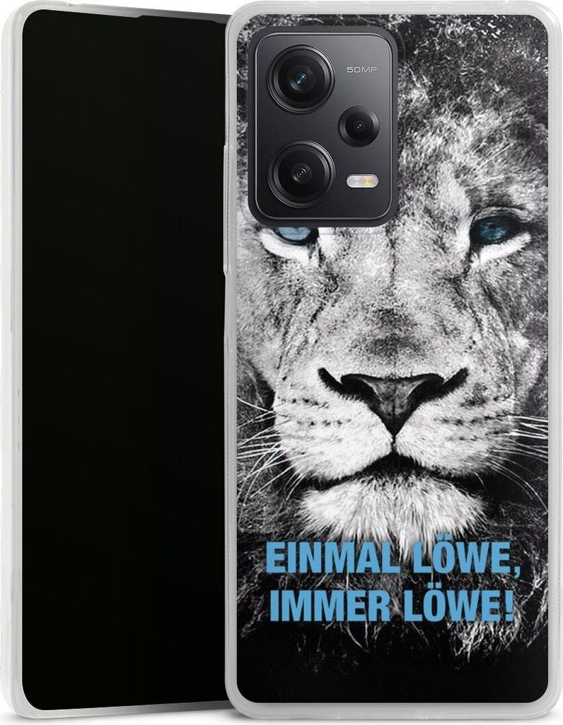 DeinDesign Slim Hülle für Xiaomi Redmi Note 12 Pro 5G Silikon Case Ultra Dünn Handyhülle Löwe Offizielles Lizenzprodukt TSV 1860 München