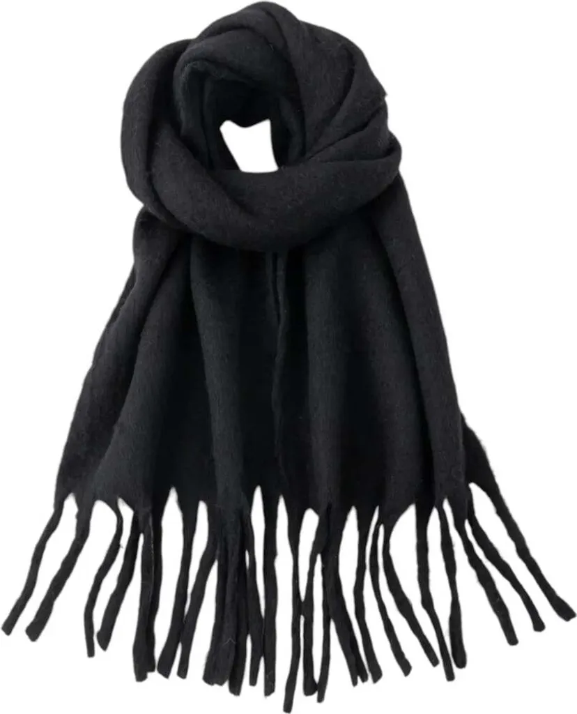Sciarpa Donna Invernale Grande Triangolo, Foulard Con Spillone Elegante