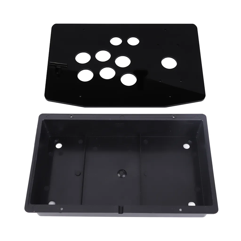 Boîtier Arcade Noir en Acrylique Robuste pour Remplacement Panneau de Jeu