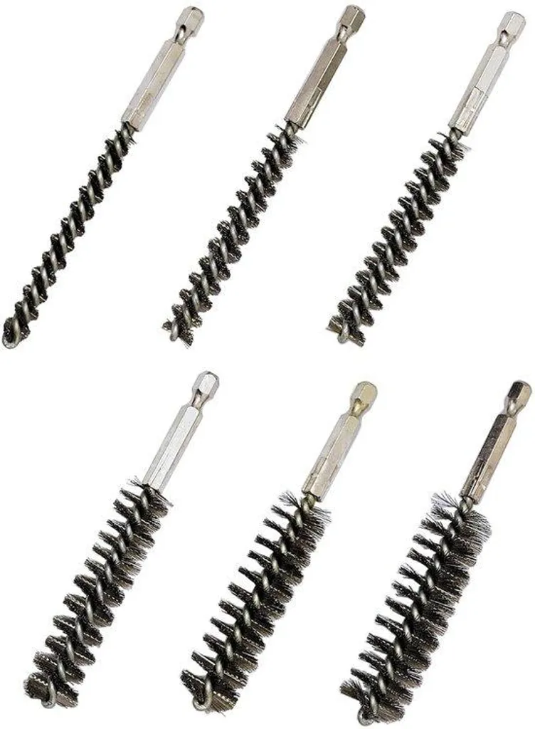Lot de 6 écouvillons métalliques en inox pour perceuse et vissage manuel