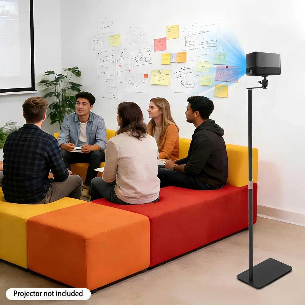 Supporto Videoproiettore Parete Telescopico 120cm per Sale Riunioni - 8