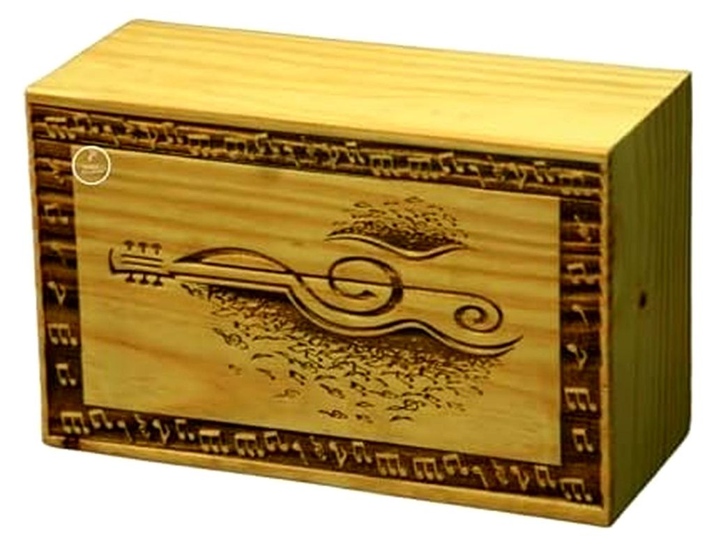 Musikgitarren-Urne aus Holz für Beerdigungen und Gedenkfeiern, Urne für menschliche Asche, für Erwachsene bis 100 kg