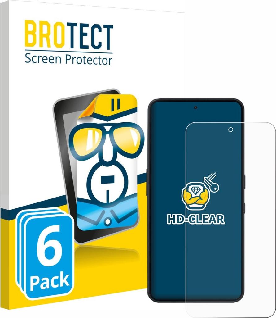 6x Für Nothing Phone (3a) Lite Schutzfolie BROTECT Displayschutz Display Schutz Folie Klar Transparent