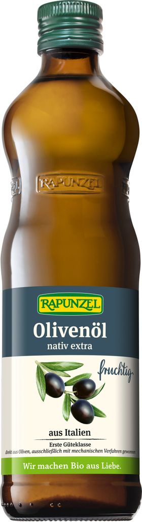 Rapunzel  Olivenöl fruchtig, nativ extra, 0,5 l Produktbild 
