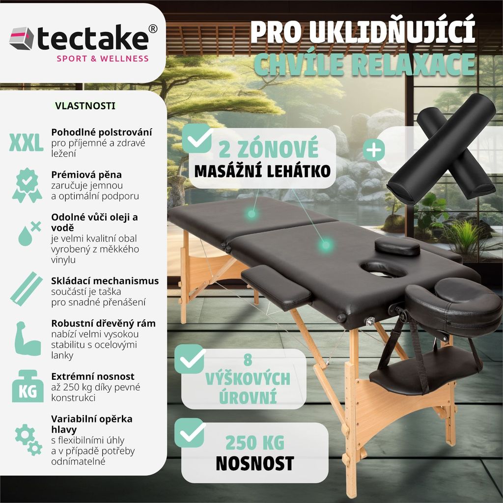 sada 2 zónových masážních stolů Freddi šířka 61 cm, Obrázek produktu 3