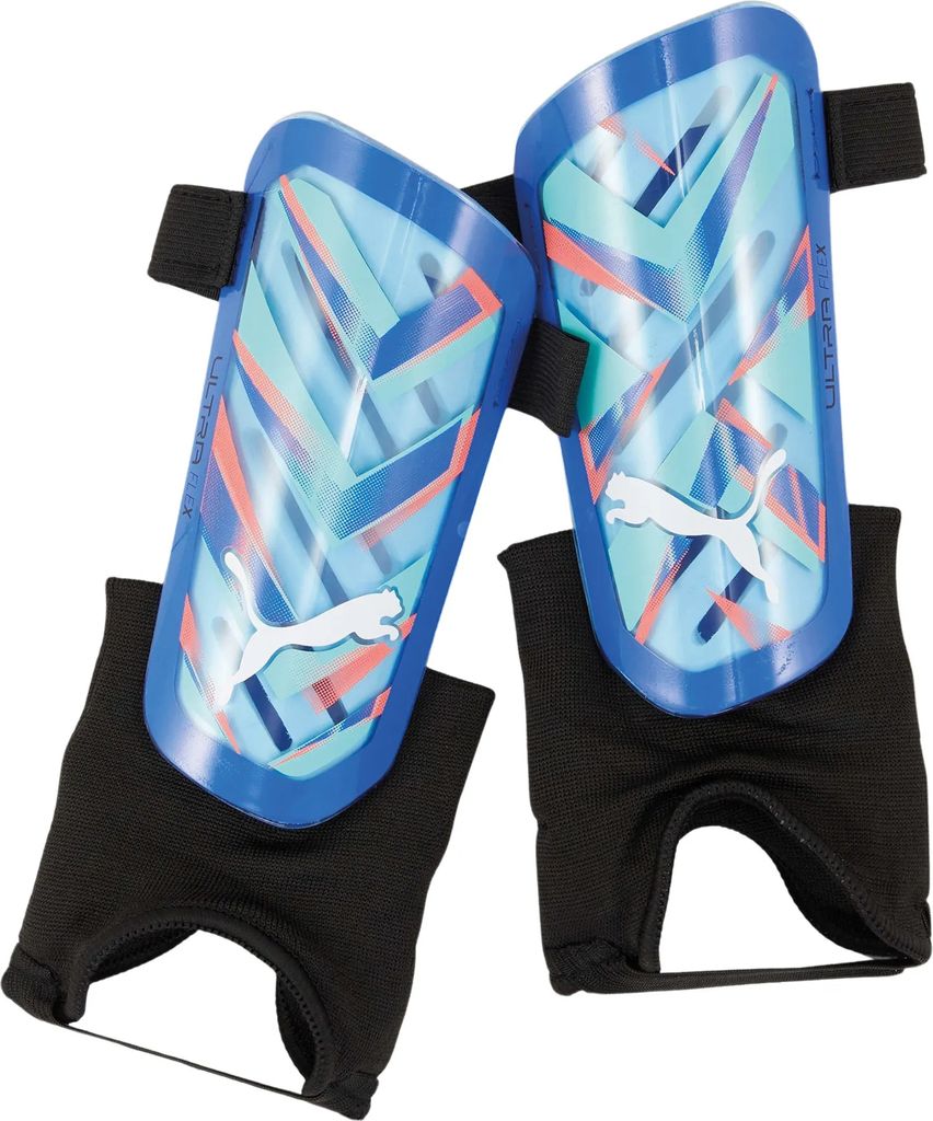 Puma ULTRA Flex Ankle Fußball Schienbeinschoner Unisex blau electric peppermint schwarz Gr S