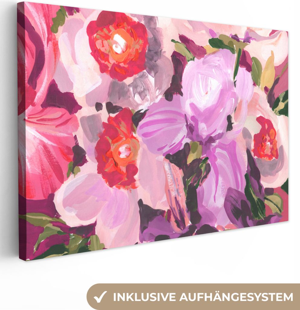 OneMillionCanvasses - Leinwandbilder - 140x90 cm, Rosa - Orchidee - Blumen - Botanisch, Wandbilder Kunstdruck Wanddekoration - Foto auf Leinwand ...