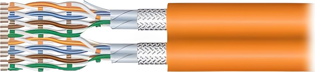 Equip Instal.Kab Cat7  Duplex S/FTP ECA  500.00m orange Produktbild 