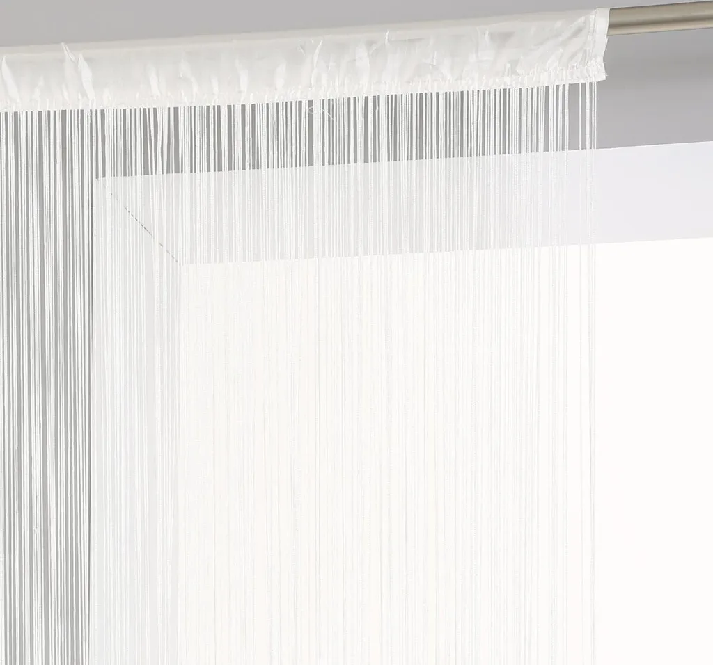 Rideau à fils Ivoire 90x200 cm - Stop Insectes et Brise-vue de Porte