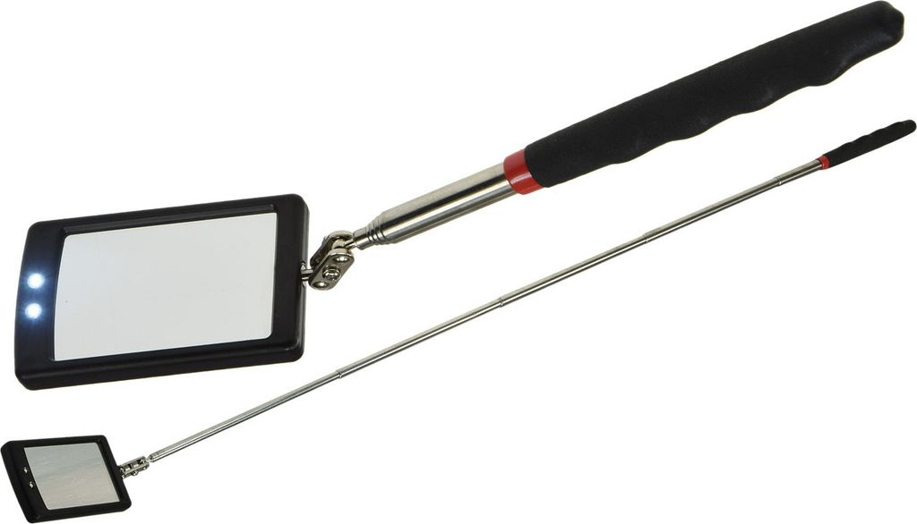 ChiliTec miroir télescopique avec éclairage LED longueur Image du produit 