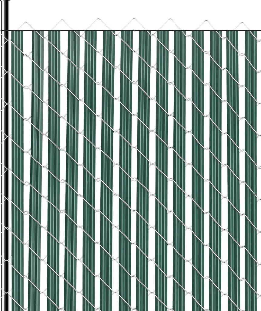Lames brise-vue verticales 113 cm en HDPE vert pour clôture grillagée