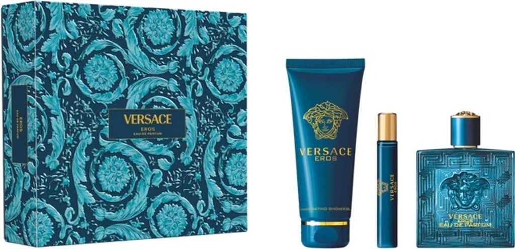Versace Eros Pour Homme Giftset Edp Spray 100ml/Shower Gel 150ml/Edp Spray 10ml 260 ml
