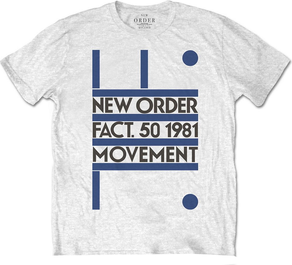 New Order - "Movement" T-Shirt für Herren/Damen Uni RO7459 (M) (Weiß)