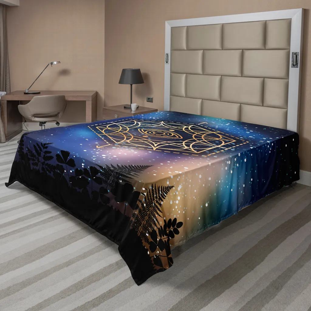 Bed Decor ABAKUHAUS: Lenzuolo Notte Stellata 266x260 per Letti Boho