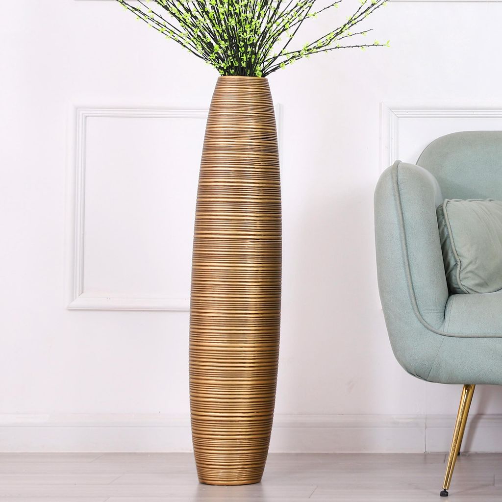 Leewadee Bodenvase 85 cm - Hohe Polyresin Deko für Produktbild 