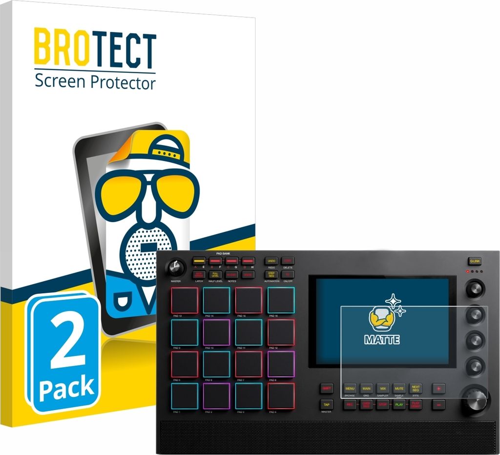 2x BROTECT Schutzfolie für Akai MPC Live II Displayschutz Displayschutzfolie Folie Matt Entspiegelungsfolie