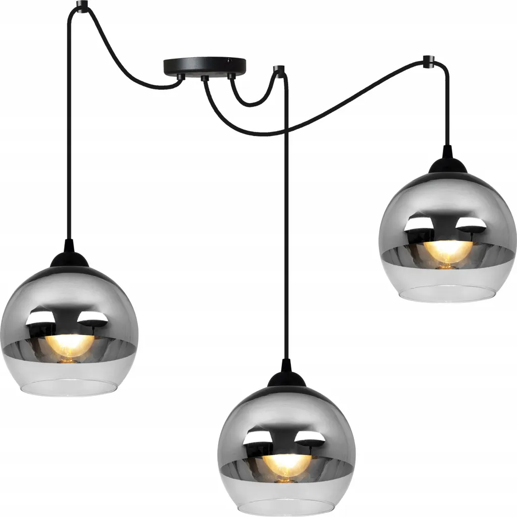 Suspension araignée chrome et LED pour éclairage salon de créateur