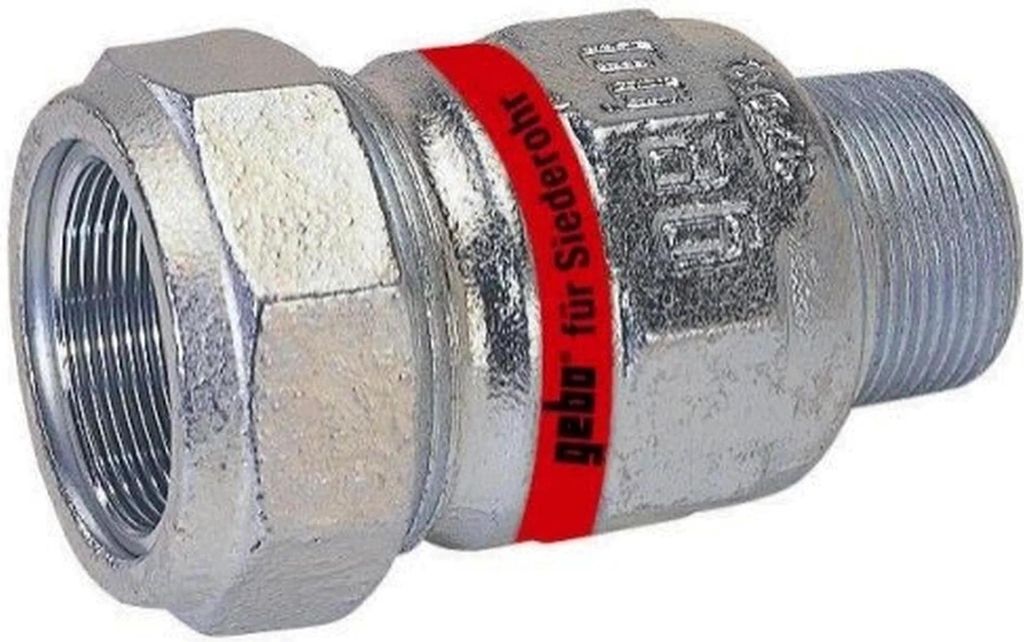 GEBO Armaturen Temperguss-Klemmverb., Siederohr Typ A, AG, 6/4" x 51mm, verzinkt, 1 Stk.
