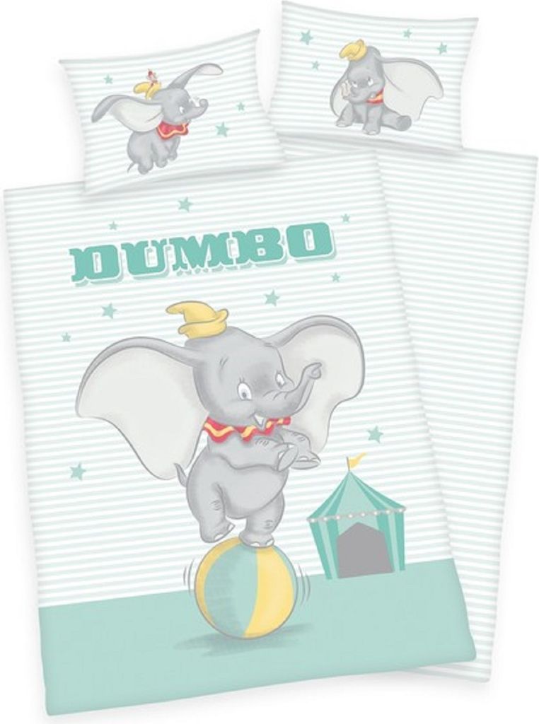 Herding Baby Bettwäsche Disney Dumbo 100 x 135 cm 100% Baumwolle