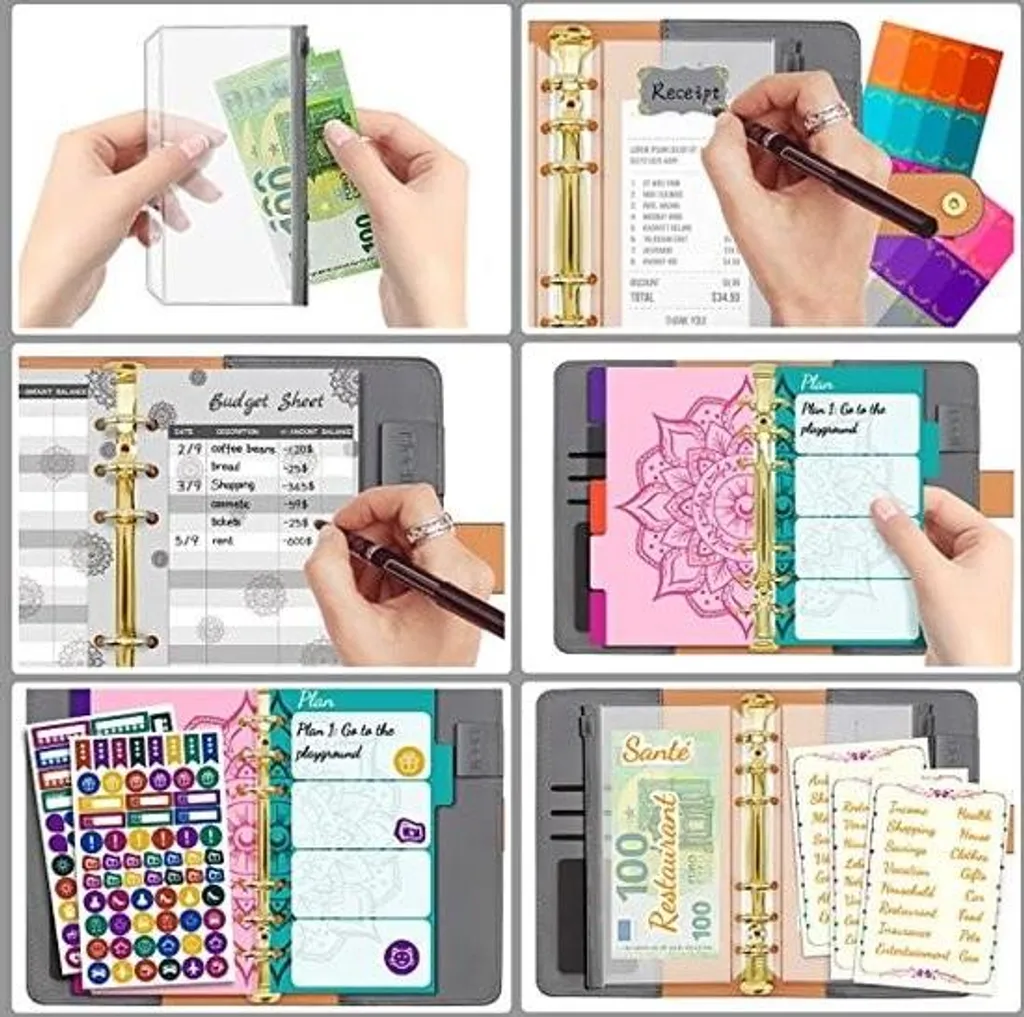 Carnet de budget familial pour économiser avec enveloppes de gestion