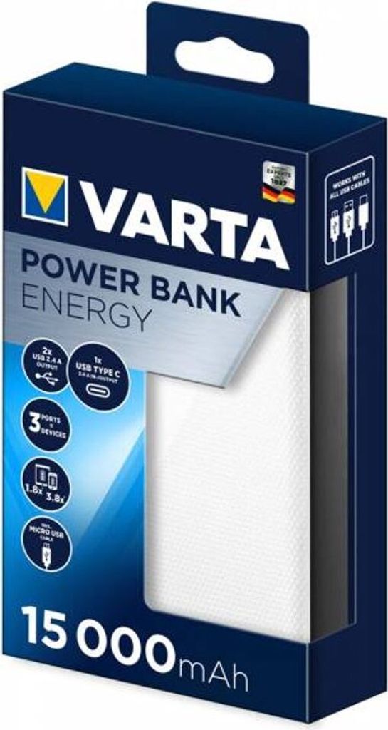 Varta Power Bank Energy 15000 15.000mAh, 2xUSB A, 1xUSB C Produktbild 11
