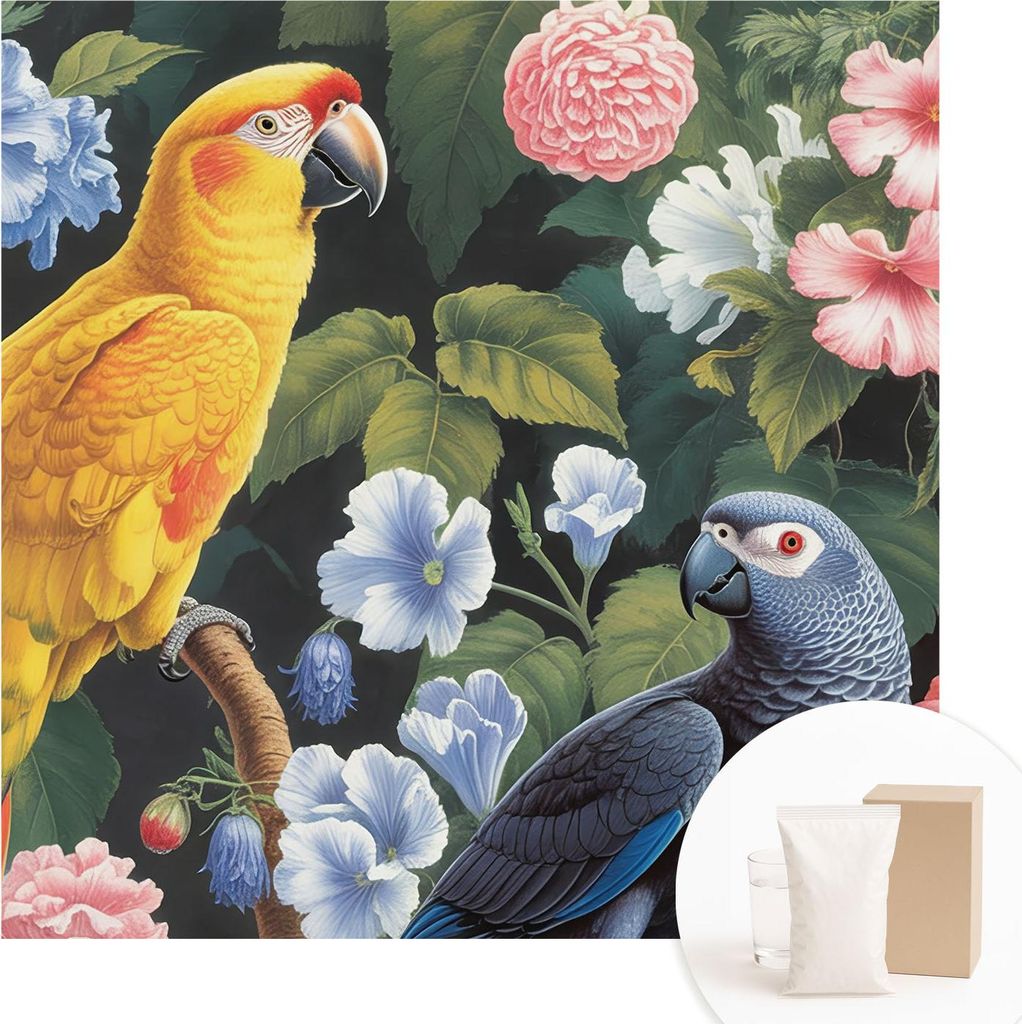 Fototapete - Wandbilder für Wohnzimmer - 250x250 cm - Dekorative Wandfolie - Modernes Design für Wanddekoration - Tapeten für Innenräume - Exot...