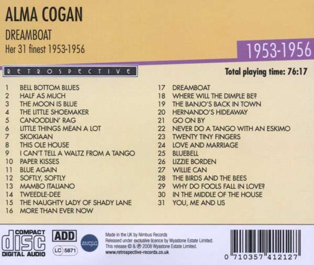 Cogan,Alma-Dreamboat