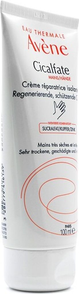 A white tube of Avène Cicalfate hand cream.