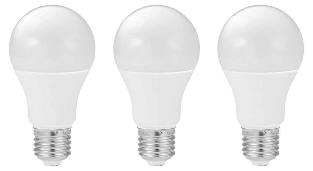 Kobi LED-Lampe E27 10W - 950lm - 6000K - 230V - Standardform - Für Garage, Spiegelbeleuchtung oder Keller - 3 Stück