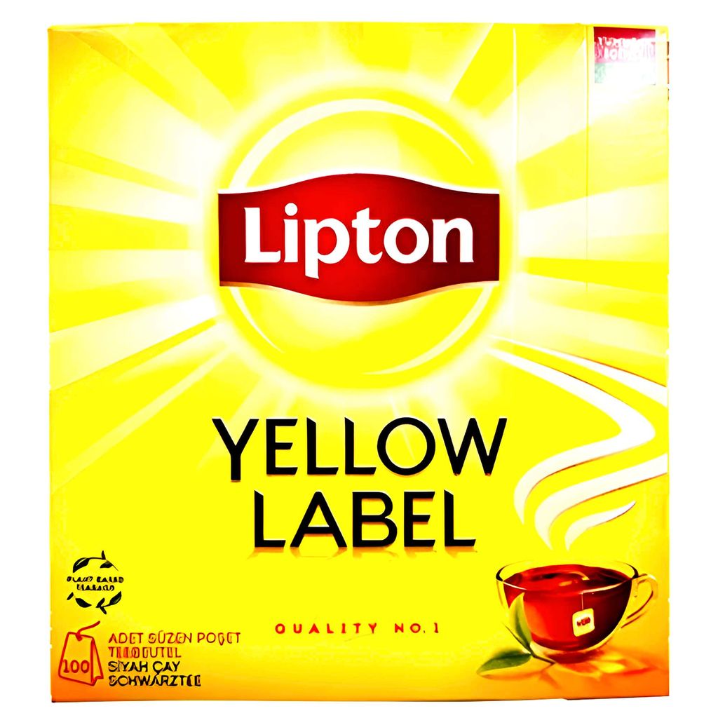 A box of Lipton Yellow Label tea.