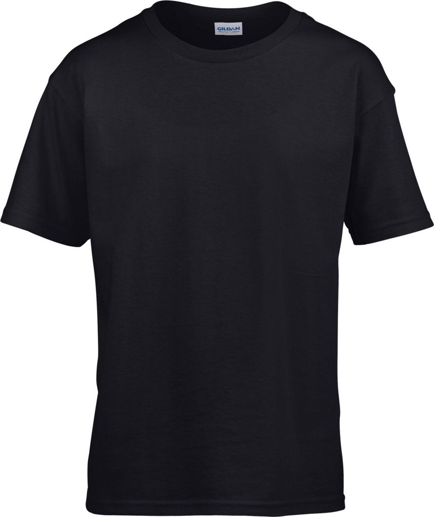 Gildan Kinder SoftStyle T-Shirt PC3387 (7-8 Jahre (128)) (Schwarz)
