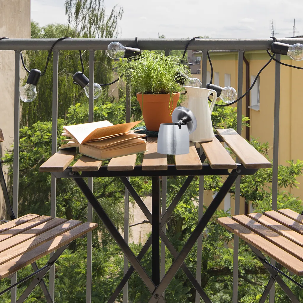 Cendrier pour terrasse et balcon avec couvercle - Pack de 2 indispensables - 5