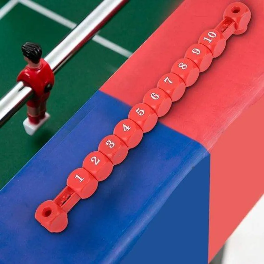 Marqueur de score baby-foot en plastique bicolore bleu et rouge durable