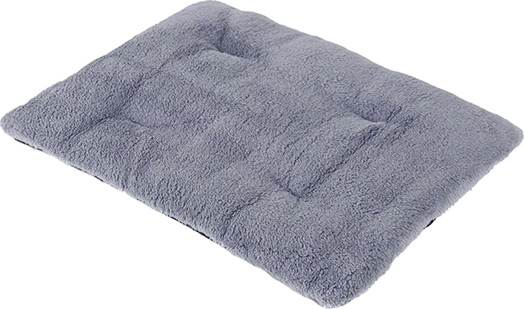 Wärmedecke Hund 50*36 cm - selbstheizende Hundematte, waschbare und warme flauschige Heizdecke in Grau