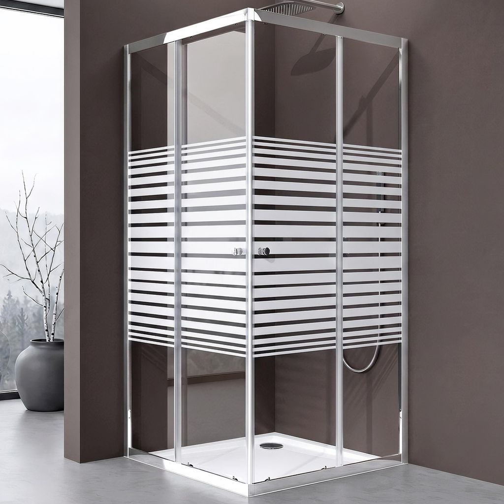 doporro 70x90cm Eckeinstieg Duschkabine Schiebetür Produktbild 