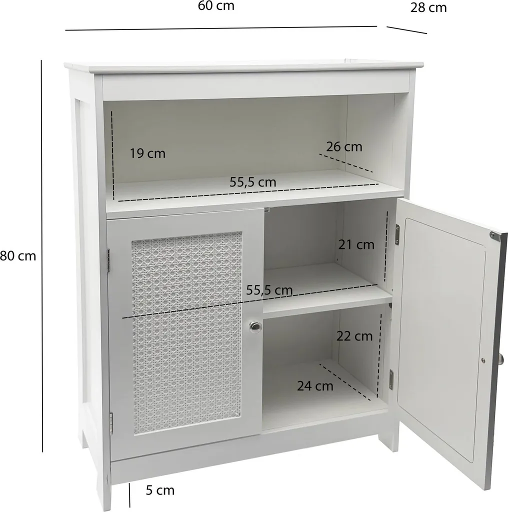 Étagère étroite en cannage de rotin pour aménagement intérieur