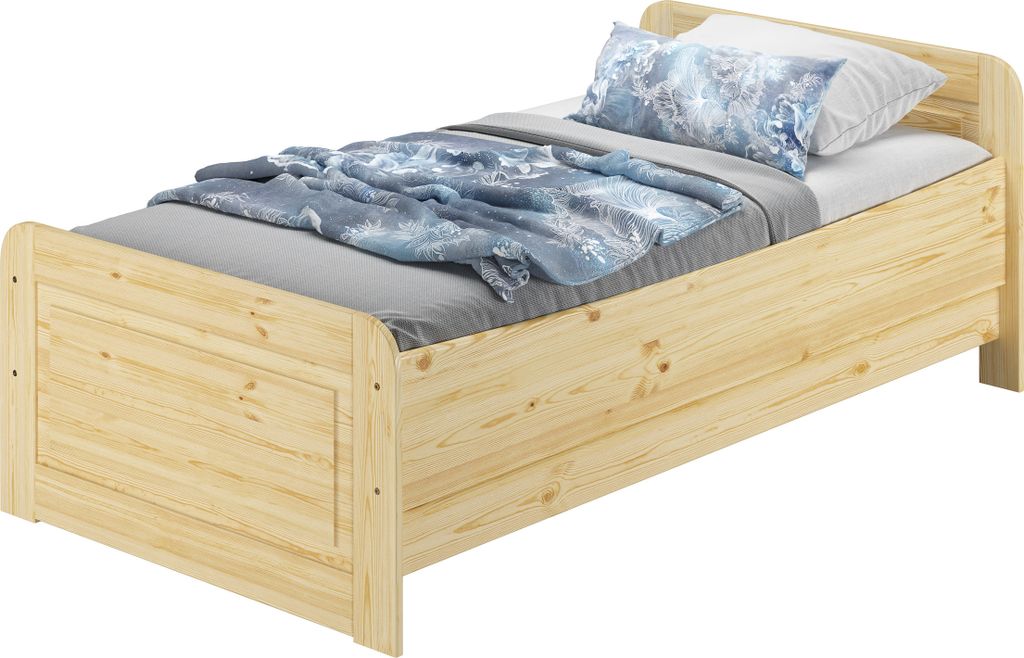 Seniorenbett extra hoch 100x200 Einzelbett Holzbett Produktbild