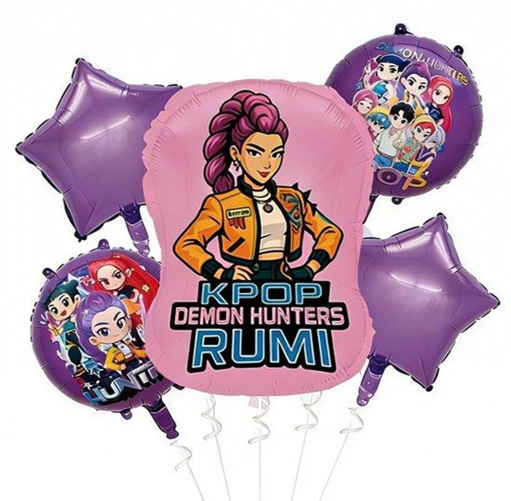 Hunters Geburtstags Deko – Coole Anime Party Alufolienballons & hängende Charms – Partydekoration für Kinder & Fans – General Theme