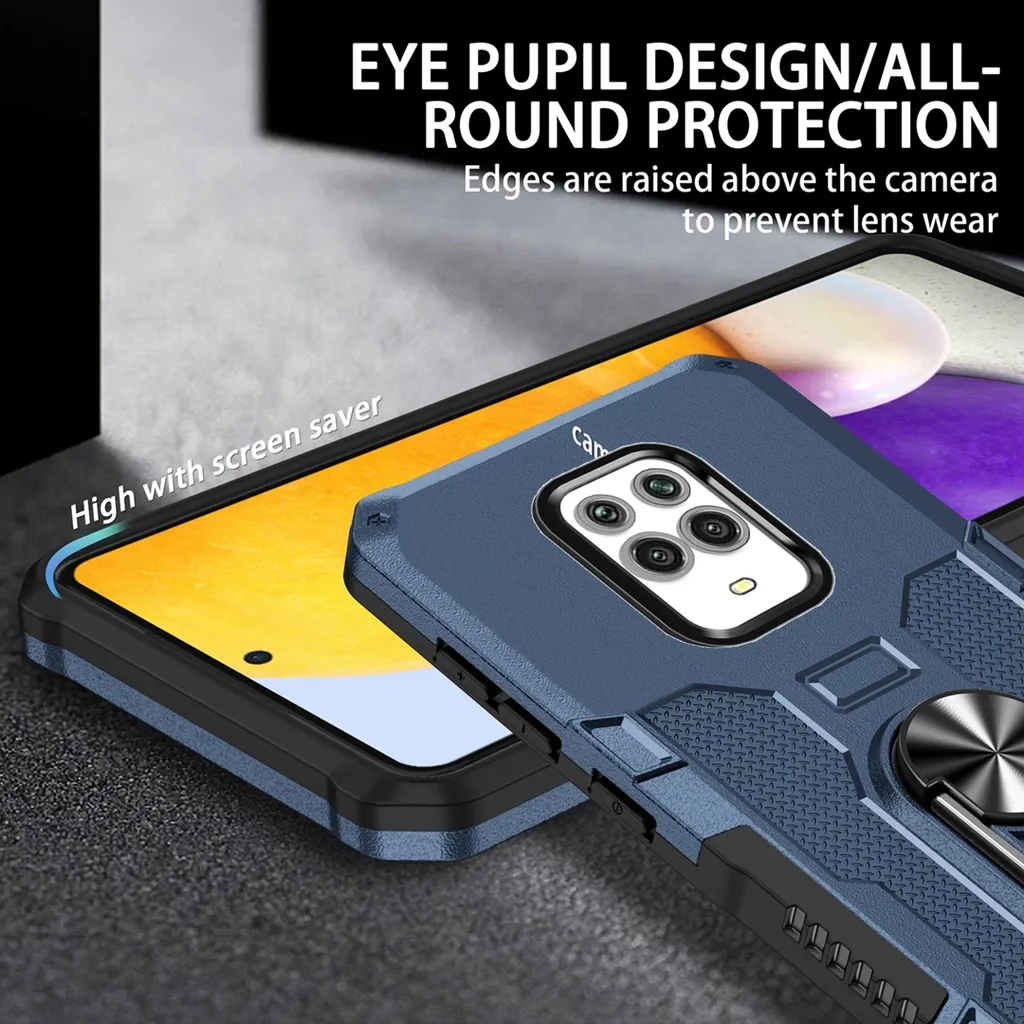 Custodia magnetica digitale Max Power per Xiaomi Redmi 12c con anello rotante, rossa