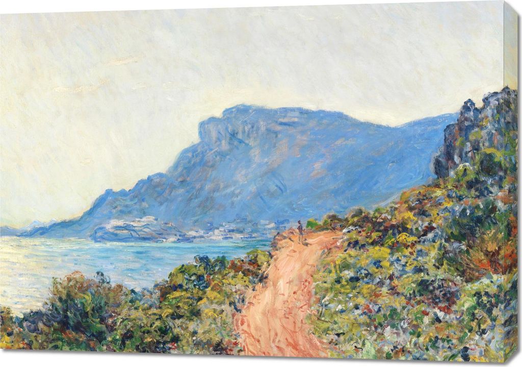 Bild 100x70cm Die Corniche bei Monaco, Monet Vintage für das Wohnzimmer