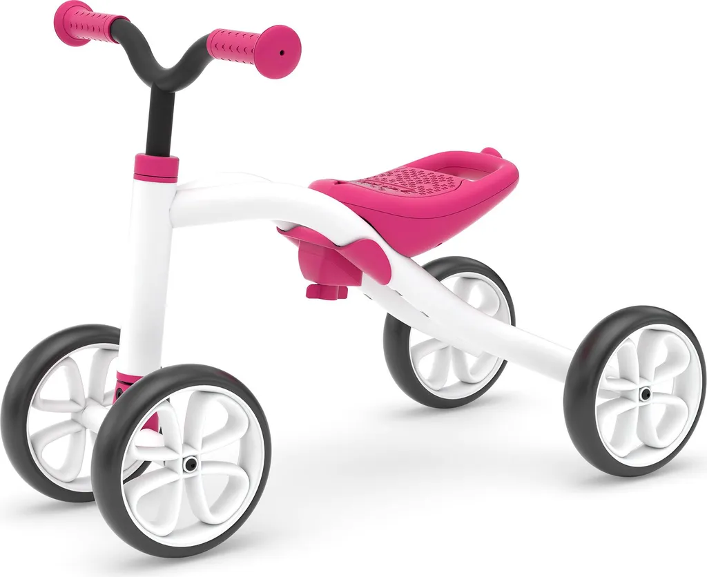 Chillafish Quadie - Roue d'éveil évolutive 4 roues, hauteur réglable, rose